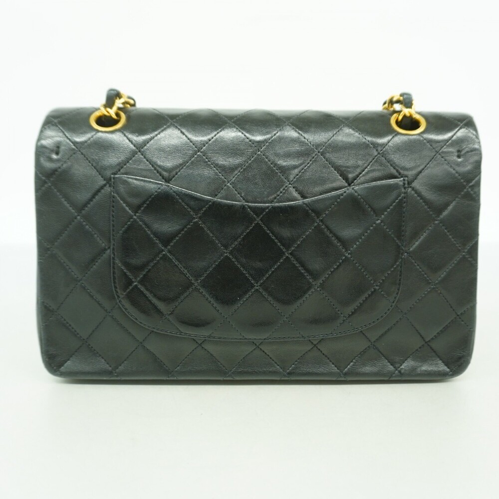 Chanel Matelass√© Shoulder Bag, Double Flap, Chain, Lambskin, Black, Women's - Picture 11 of 11